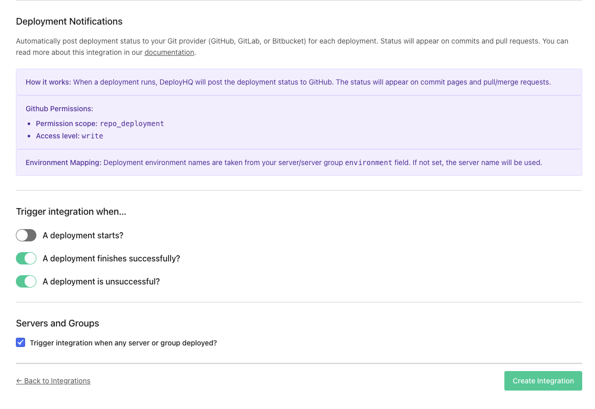 Deployment Notification